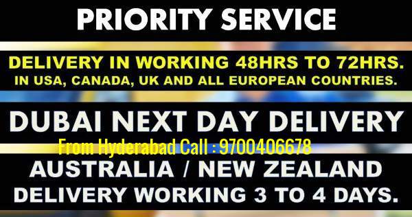 international courier rates from Hyderabad to UK
